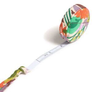 Vera Bradley White Orange Green Multi Evening Garden Tape Measure in Cotton